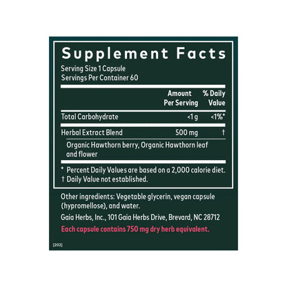 Gaia Hawthorn Supreme Heart Support  60 phytocaps