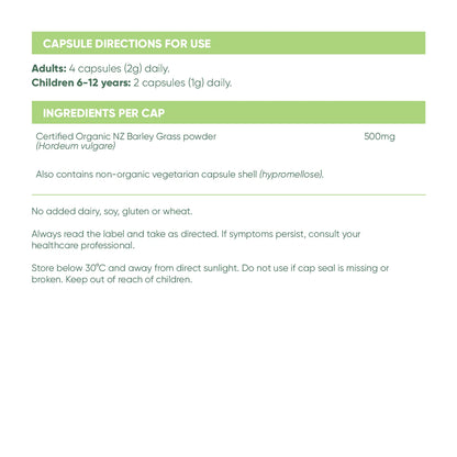 Lifestream Barley Grass Certified Organic 240VEGE CAP