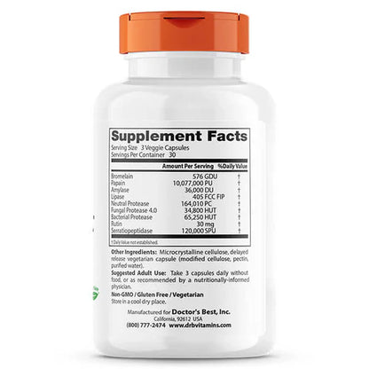 Doctor's Best Proteytic Enzymes, 90 cap
