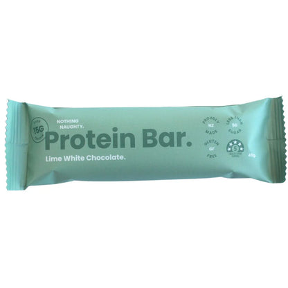 Nothing Naughty Protein Bar Lime White Chocolate