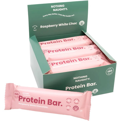 Nothing Naughty  Protein Bar- Raspberry White Chocolate