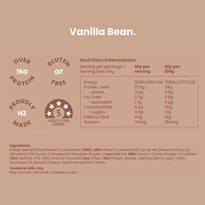 Nothing Naughty   Protein Bar- Vanilla Bean
