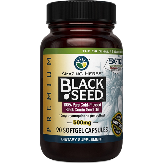 Amazing Herbs Black Seed Oil PREMIUM 500mg in softgels 90 SG