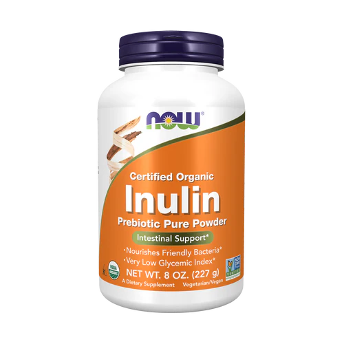 NOW Inulin Prebiotic FOS powder USDA Organic 227g