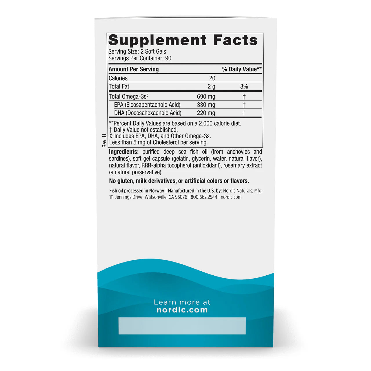 Nordic Naturals Omega-3 - 60sg