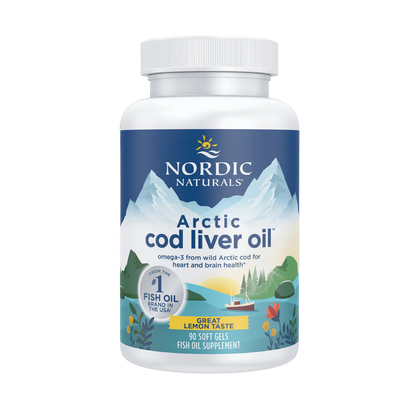 Nordic Naturals Cod Liver Oil - Lemon 90sg