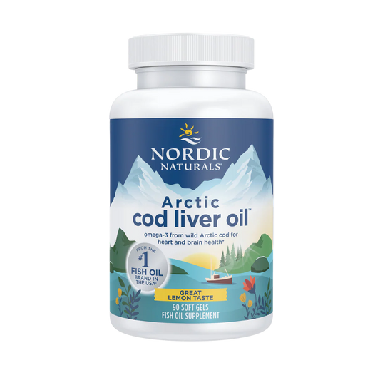 Nordic Naturals Cod Liver Oil - Lemon 90sg