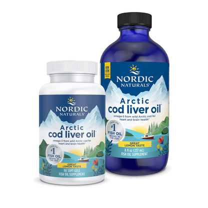 Nordic Naturals Cod Liver Oil - Lemon 90sg