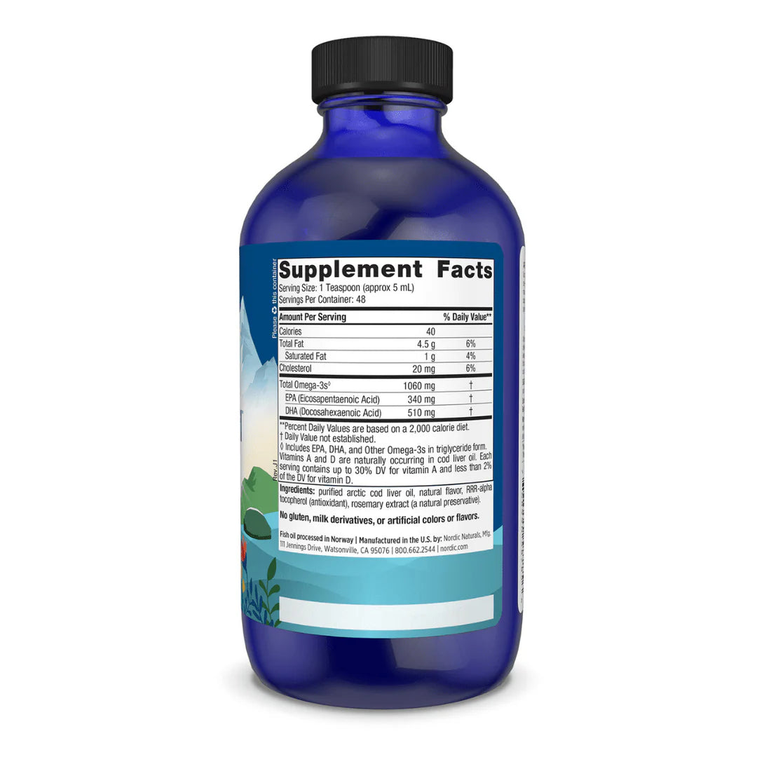 Nordic Naturals Arctic Cod Liver Oil Liquid - Lemon 237ml