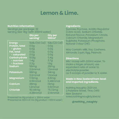 NOTN Electrolyte Hydration Lemon & Lime 515 gr