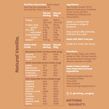 NOTN  PEA PROTEIN  - 1kg Vanilla