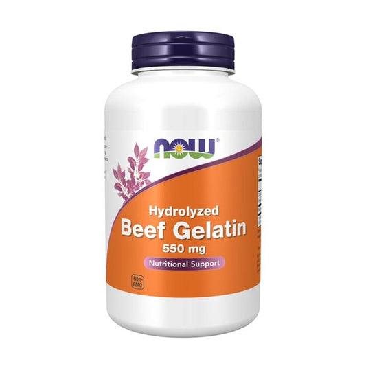 NOW Hydrolyzed Beef Gelatin, 550 mg 200Caps