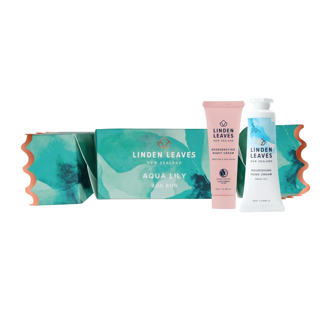 Linden Leaves Bon Bon Aqua Lily
