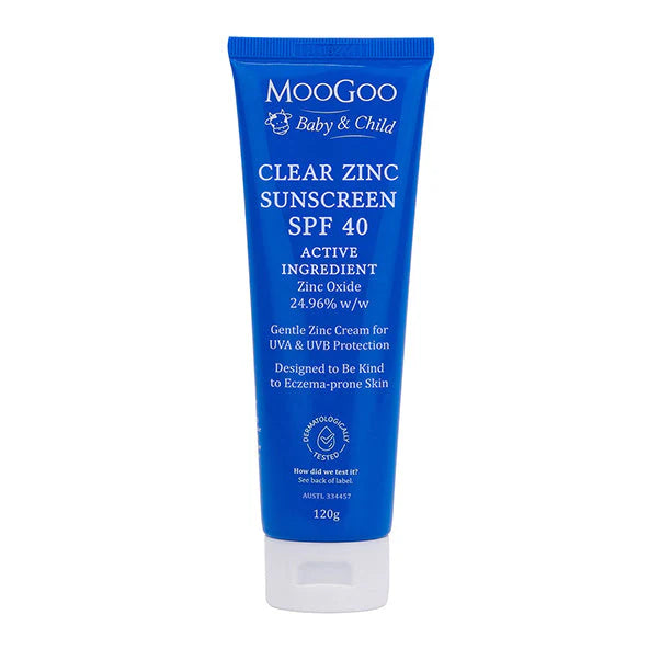 MooGoo BABY Clear Zinc Sunscreen SPF 40 120g