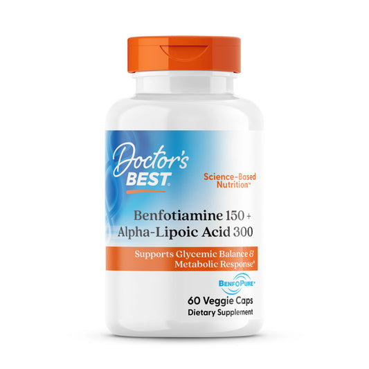 Doctor's Best Benfotiamine 150 + Alpha-Lipoic Acid 300mg 60 Veggie Caps