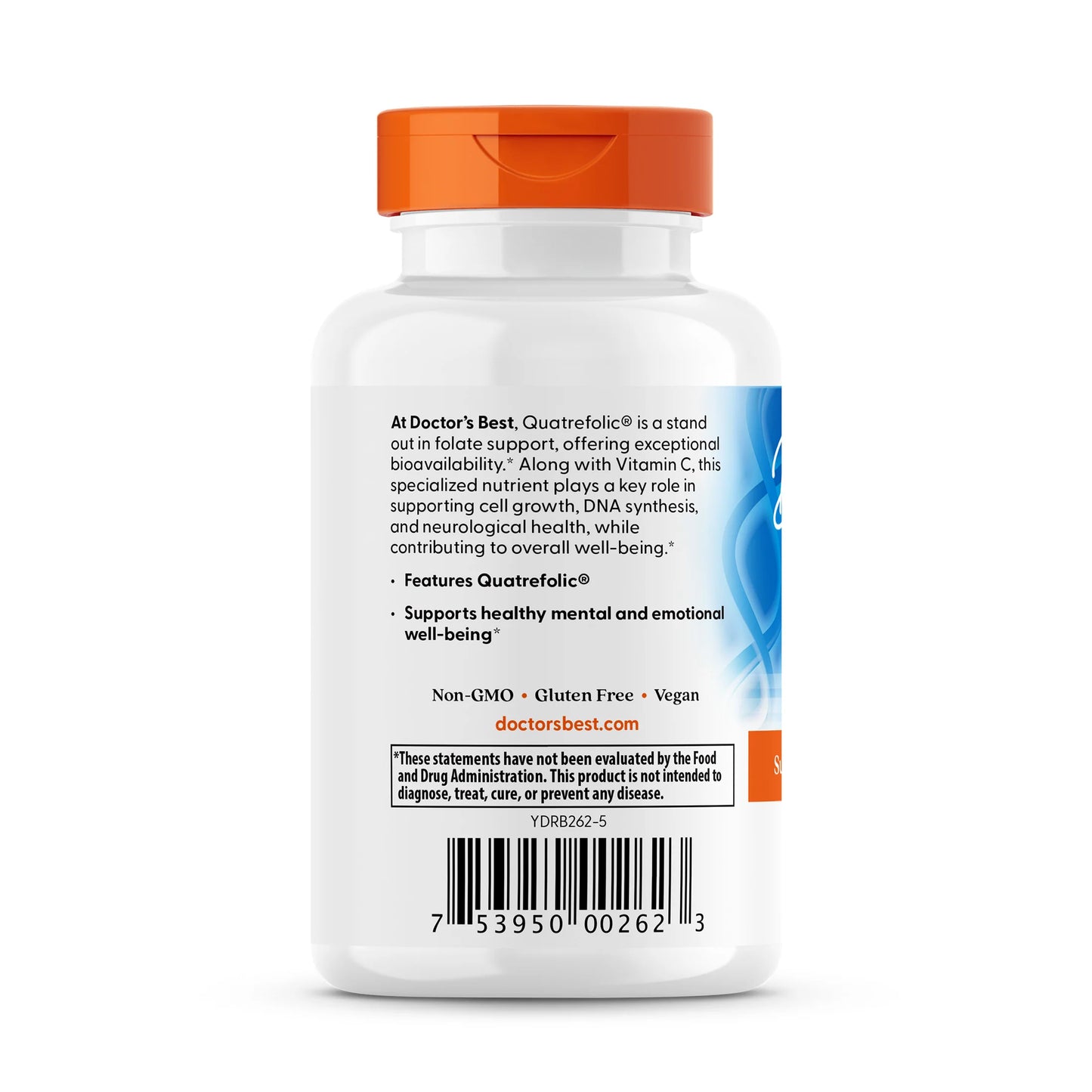 Doctor's Best Fully Active Folate with Quatrefolic (400mcg) 90 Veggie Caps