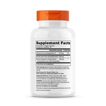 Doctor's Best Vein Support with DiosVein and MenaQ7 60 Veggie Caps