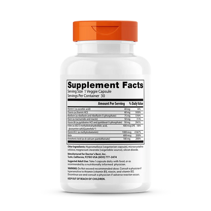 Doctor's Best Fully Active B Complex (75mg) *Practitioner Only 30 Veggie Caps