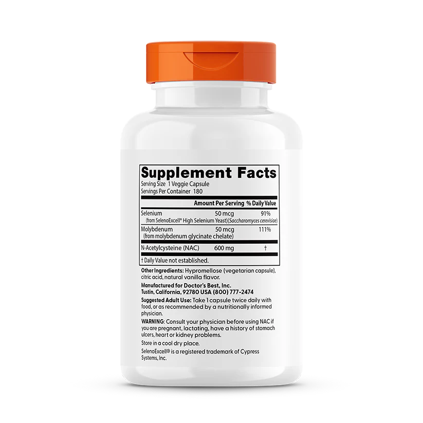 Doctor's Best NAC Detox Regulators 180vc