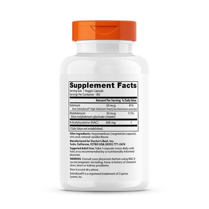 Doctor's Best NAC Detox Regulators 180vc