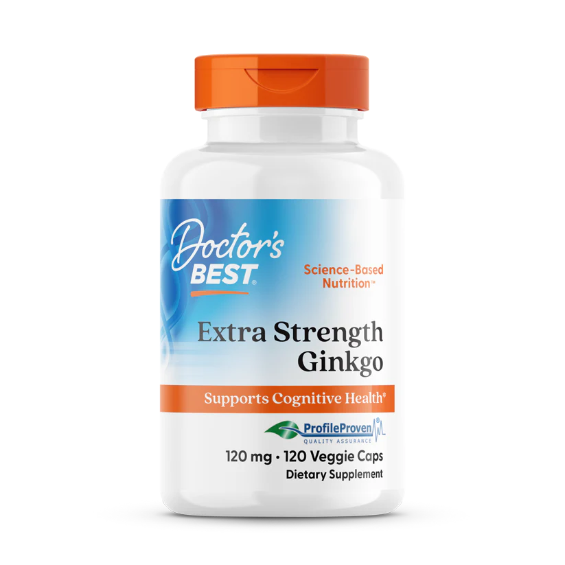 Doctor's Best Extra Strength Ginkgo (120mg) 120 Veggie Caps