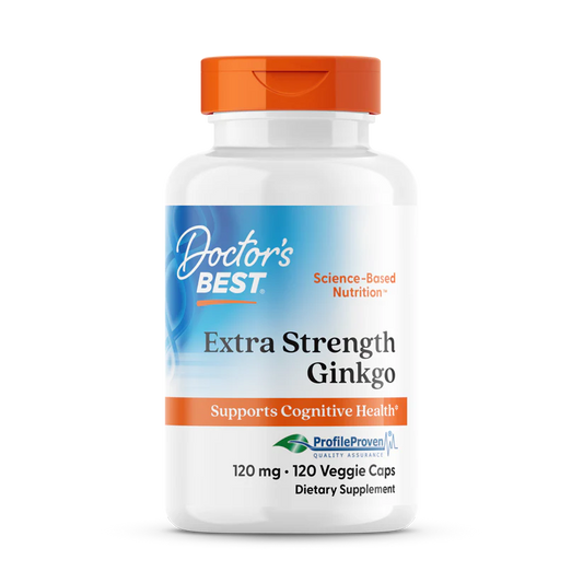 Doctor's Best Extra Strength Ginkgo (120mg) 120 Veggie Caps