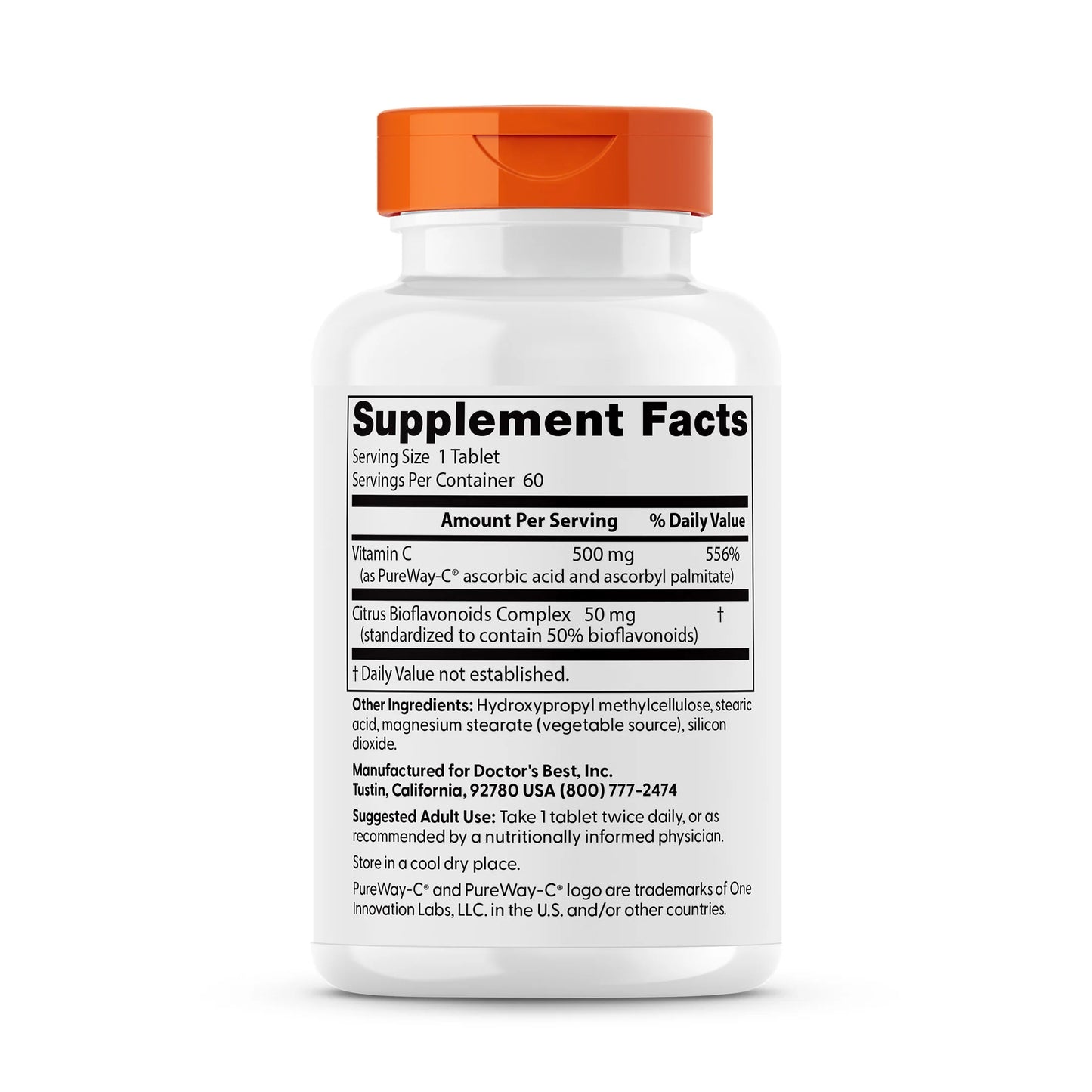 Doctor's Best High Absorption Vitamin C with PureWay-C 60 Tablets