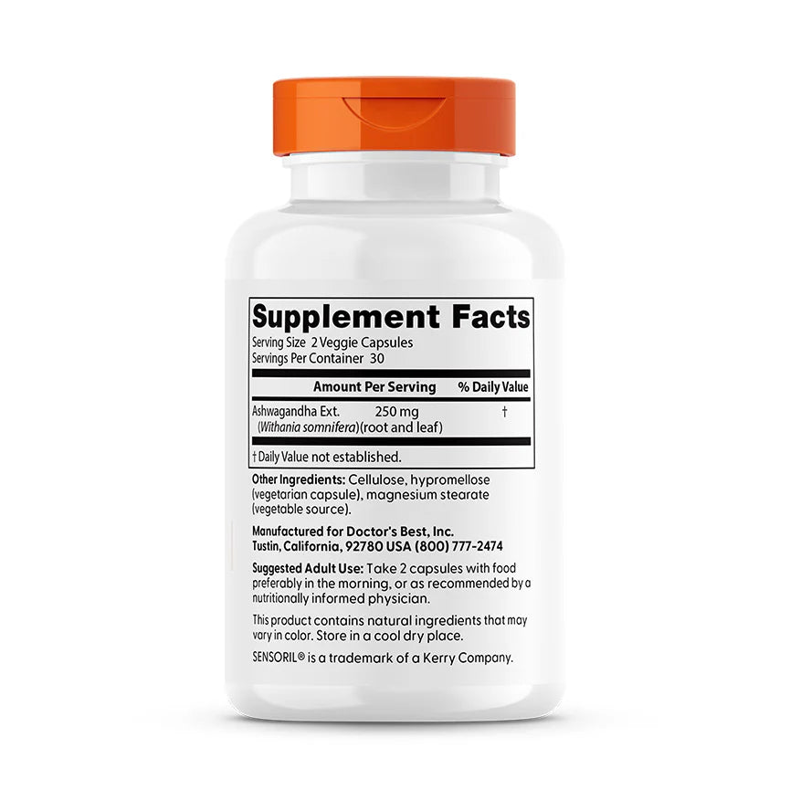 Doctors Best Ashwagandha with Sensoril (125mg) 60vc