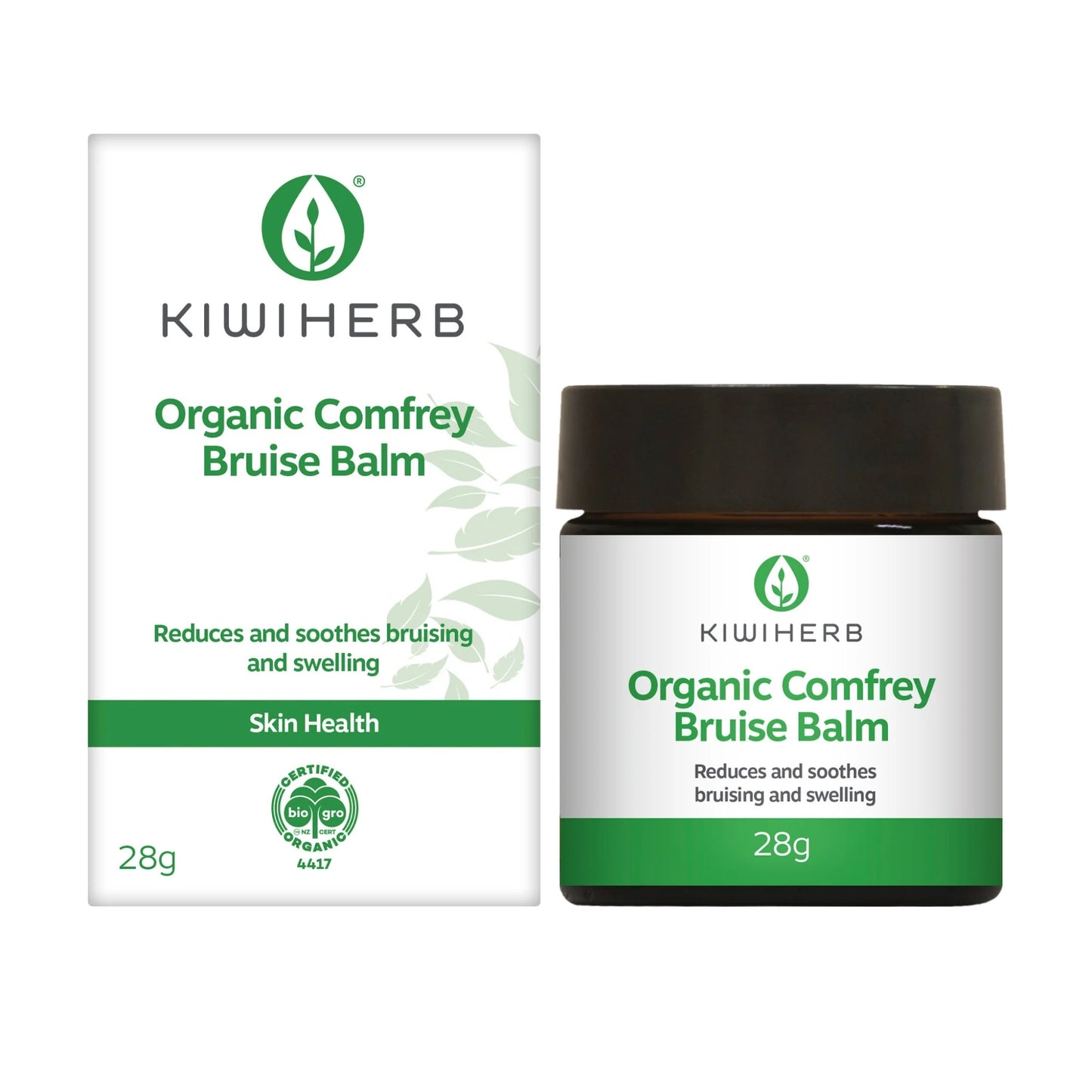 Kiwiherb Organic Comfrey Bruise Balm28 gram