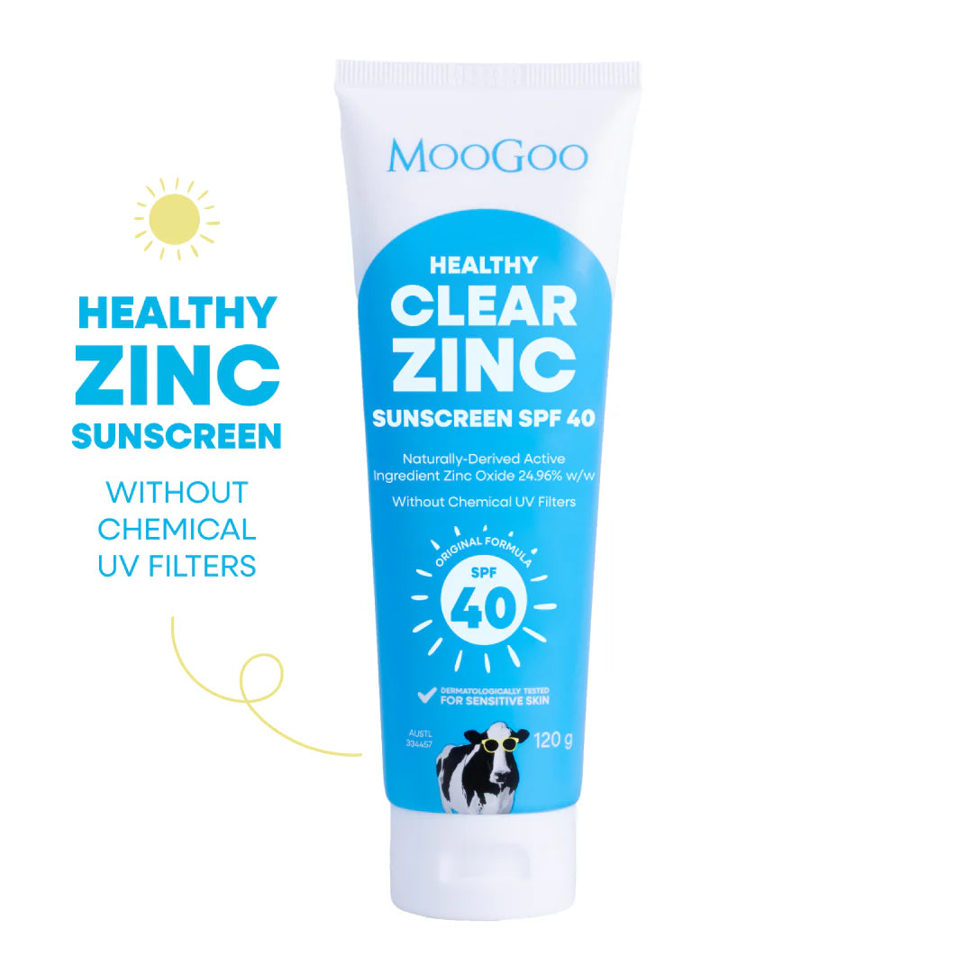 MooGoo Clear Zinc Sunscreen SPF 40 120g