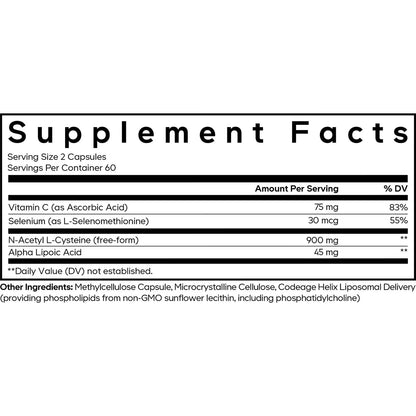 CodeAge Liposomal NAC+ Platinum, 120c