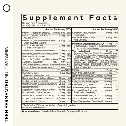 CodeAge Teen Fermented Multivitamin 60caps