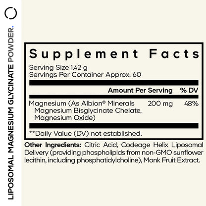 CodeAge Liposomal Magnesium Glycinate Powder 85g