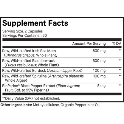 CodeAge Sea Moss Wildcrafted, 120c