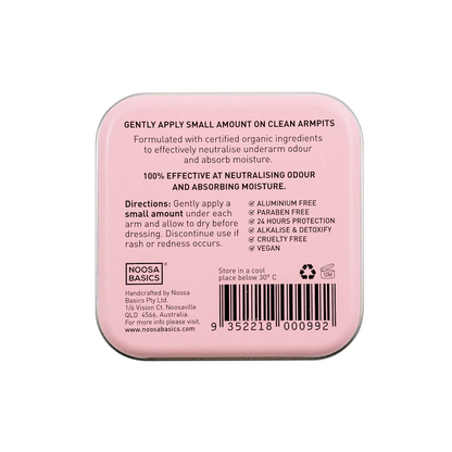 Noosa Basics Rose & Frankincense Deo Tin 50gram
