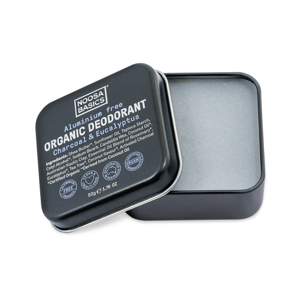 Noosa Basics Charcoal & Eucalyptus Deo Tin 50 gram