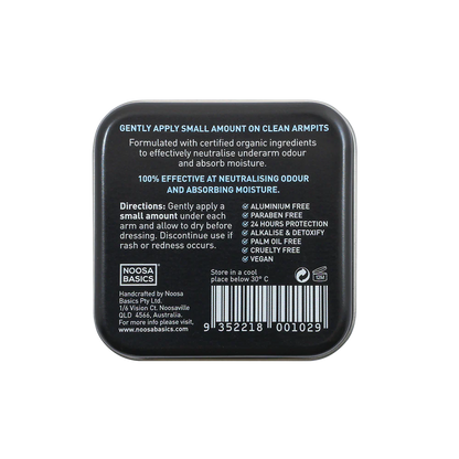 Noosa Basics Charcoal & Eucalyptus Deo Tin 50 gram
