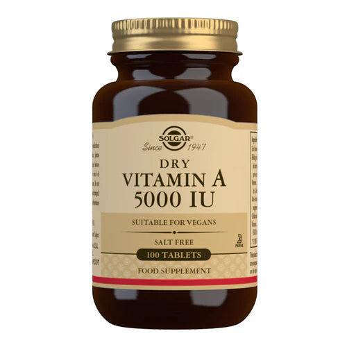 Solgar Dry Vitamin A 5000 IU 100 Vtabs