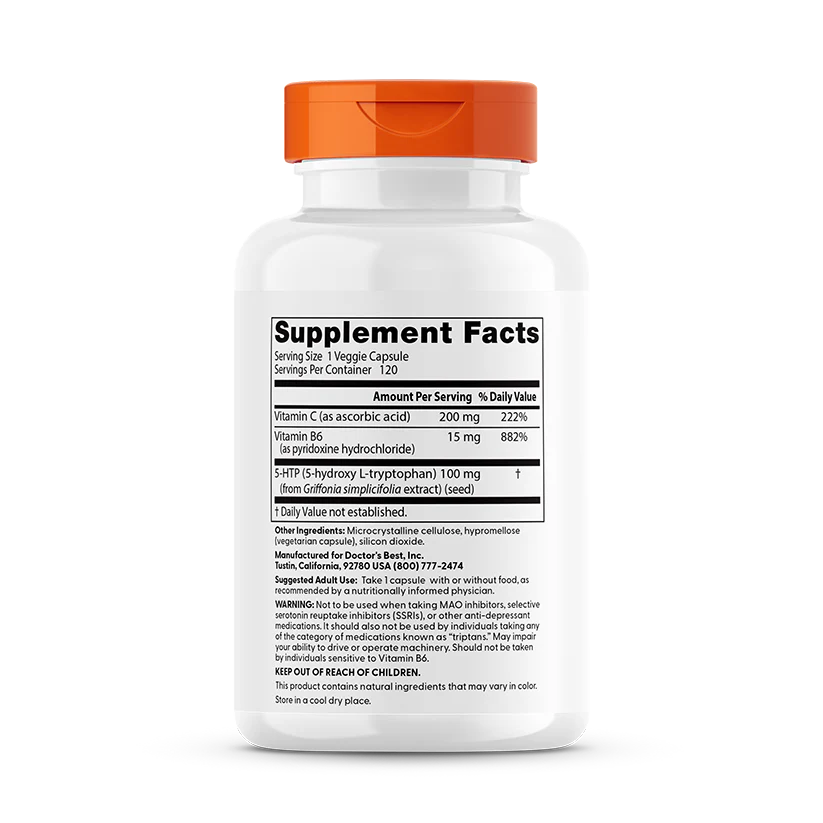 Doctor's Best 5-HTP Enhanced with Vitamins B6 and C 120 Capsules