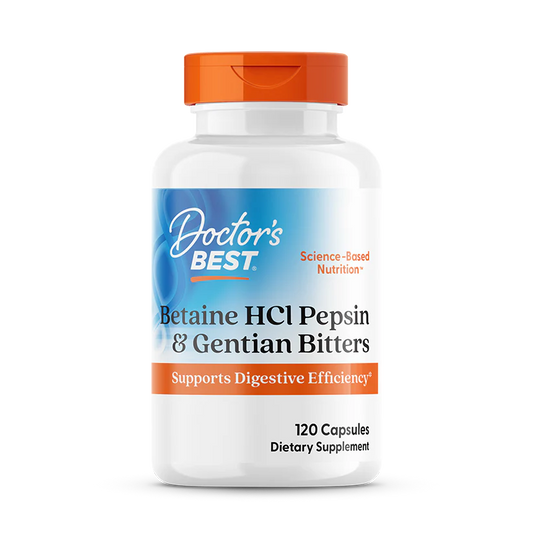 Doctor's Best Betaine HCl Pepsin & Gentian Bitters 120c