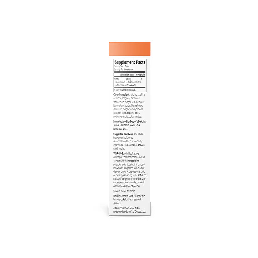 Doctor's Best SAM-e (400mg Double Strength) 60t