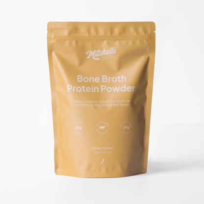 Mitchell's Bone Broth Protein Powder Salted Caramel Single Serve 30g