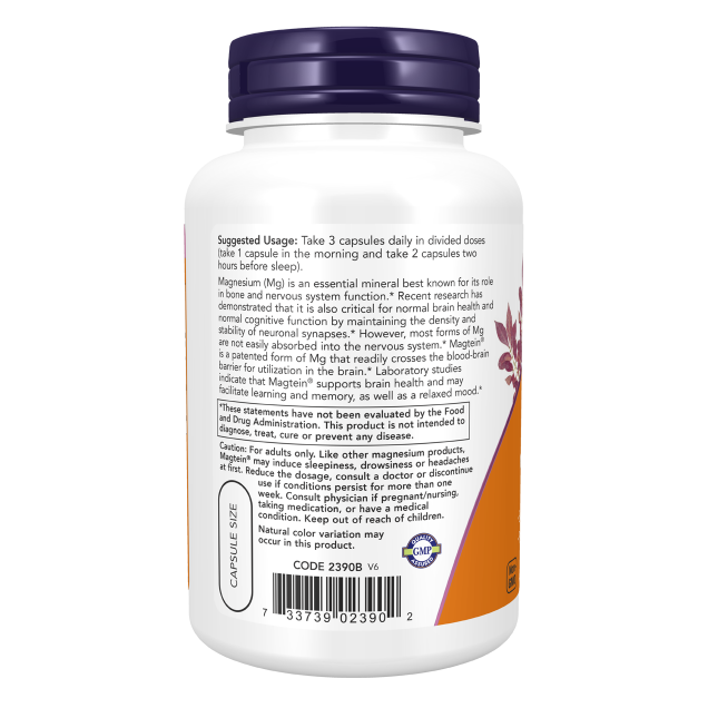 NOW Magtein Magnesium L-Threonate] 90VC