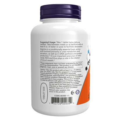 NOW L-Arginine, Double Strength 1000 mg 120T