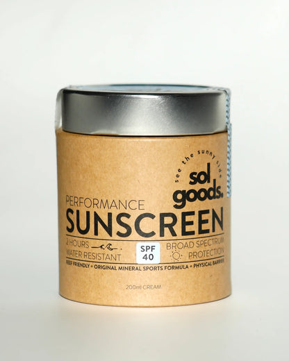 Sol Goods Performance Sunscreen SPF40 100ml pot