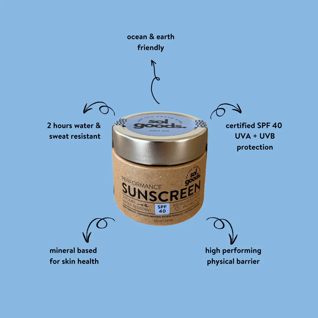 Sol Goods Performance Sunscreen SPF40 100ml pot