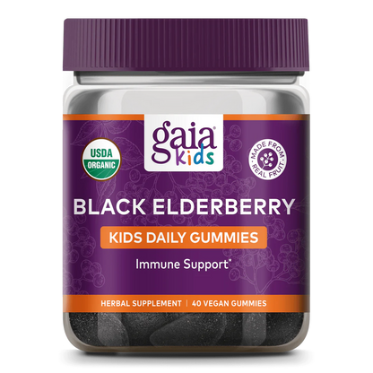 Gaia Black Elderberry Kids Daily Gummies 40 gummies