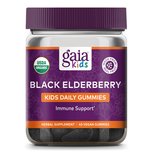 Gaia Black Elderberry Kids Daily Gummies 40 gummies