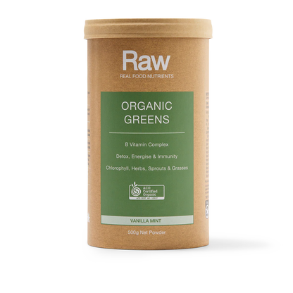 Raw Organic Greens Vanilla Mint 100 grams