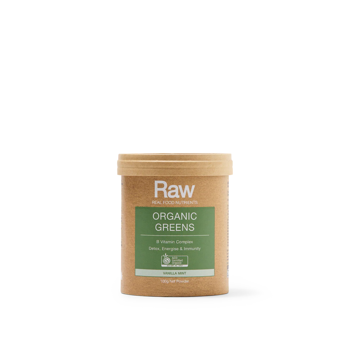 Raw Organic Greens Vanilla Mint 100 grams